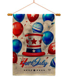 Independence Ballooon - Fourth of July Americana Vertical Impressions Decorative Flags HG192631 Made In USA