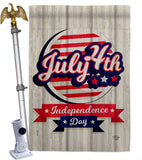 Independence Freedom - Fourth of July Americana Vertical Impressions Decorative Flags HG192633 Made In USA