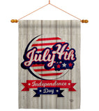 Independence Freedom - Fourth of July Americana Vertical Impressions Decorative Flags HG192633 Made In USA