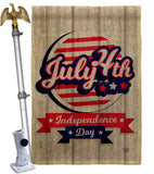 Independence Freedom - Fourth of July Americana Vertical Impressions Decorative Flags HG192633 Made In USA