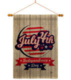 Independence Freedom - Fourth of July Americana Vertical Impressions Decorative Flags HG192633 Made In USA