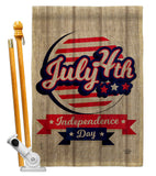 Independence Freedom - Fourth of July Americana Vertical Impressions Decorative Flags HG192633 Made In USA