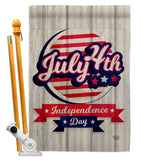 Independence Freedom - Fourth of July Americana Vertical Impressions Decorative Flags HG192633 Made In USA