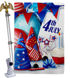 Celebrate 4th of July - Fourth of July Americana Vertical Impressions Decorative Flags HG192637 Made In USA