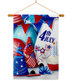 Celebrate 4th of July - Fourth of July Americana Vertical Impressions Decorative Flags HG192637 Made In USA