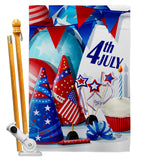 Celebrate 4th of July - Fourth of July Americana Vertical Impressions Decorative Flags HG192637 Made In USA