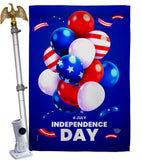 Ballons of Independence - Fourth of July Americana Vertical Impressions Decorative Flags HG192640 Made In USA