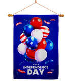 Ballons of Independence - Fourth of July Americana Vertical Impressions Decorative Flags HG192640 Made In USA