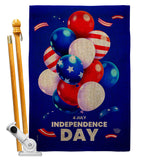 Ballons of Independence - Fourth of July Americana Vertical Impressions Decorative Flags HG192640 Made In USA