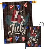 4th of July - Fourth of July Americana Vertical Impressions Decorative Flags HG111081 Made In USA
