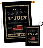 Happy 4th July - Fourth of July Americana Vertical Impressions Decorative Flags HG111095 Made In USA