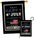 Happy 4th July - Fourth of July Americana Vertical Impressions Decorative Flags HG111095 Made In USA