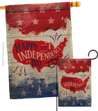 Happy United State - Fourth of July Americana Vertical Impressions Decorative Flags HG111099 Made In USA