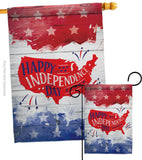 Happy United State - Fourth of July Americana Vertical Impressions Decorative Flags HG111099 Made In USA