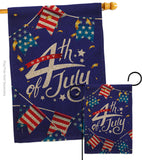 4th Of July Flags - Fourth of July Americana Vertical Impressions Decorative Flags HG111100 Made In USA