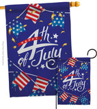 4th Of July Flags - Fourth of July Americana Vertical Impressions Decorative Flags HG111100 Made In USA