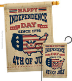 Happy Independence Day - Fourth of July Americana Vertical Impressions Decorative Flags HG137261 Made In USA