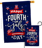 Fourth of July - Fourth of July Americana Vertical Impressions Decorative Flags HG170048 Made In USA