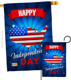 USA Independence Day - Fourth of July Americana Vertical Impressions Decorative Flags HG192211 Made In USA