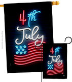 Lightful 4th July - Fourth of July Americana Vertical Impressions Decorative Flags HG192441 Made In USA