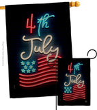 Lightful 4th July - Fourth of July Americana Vertical Impressions Decorative Flags HG192441 Made In USA