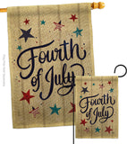 Fourth Of July Stars - Fourth of July Americana Vertical Impressions Decorative Flags HG192626 Made In USA