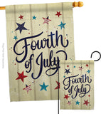 Fourth Of July Stars - Fourth of July Americana Vertical Impressions Decorative Flags HG192626 Made In USA