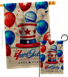 Independence Ballooon - Fourth of July Americana Vertical Impressions Decorative Flags HG192631 Made In USA