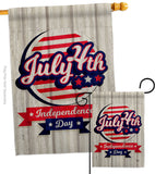 Independence Freedom - Fourth of July Americana Vertical Impressions Decorative Flags HG192633 Made In USA