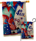 Celebrate 4th of July - Fourth of July Americana Vertical Impressions Decorative Flags HG192637 Made In USA