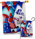 Celebrate 4th of July - Fourth of July Americana Vertical Impressions Decorative Flags HG192637 Made In USA