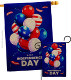 Ballons of Independence - Fourth of July Americana Vertical Impressions Decorative Flags HG192640 Made In USA