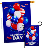 Ballons of Independence - Fourth of July Americana Vertical Impressions Decorative Flags HG192640 Made In USA