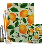 Welcome Lemon - Fruits Food Vertical Impressions Decorative Flags HG120256 Made In USA