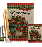 Sweet Srawberries - Fruits Food Vertical Impressions Decorative Flags HG130381 Made In USA