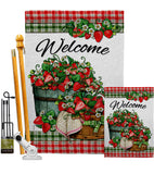 Sweet Srawberries - Fruits Food Vertical Impressions Decorative Flags HG130381 Made In USA