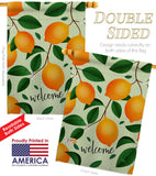 Welcome Lemon - Fruits Food Vertical Impressions Decorative Flags HG120256 Made In USA