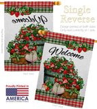 Sweet Srawberries - Fruits Food Vertical Impressions Decorative Flags HG130381 Made In USA