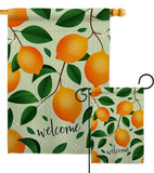 Welcome Lemon - Fruits Food Vertical Impressions Decorative Flags HG120256 Made In USA