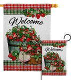 Sweet Srawberries - Fruits Food Vertical Impressions Decorative Flags HG130381 Made In USA