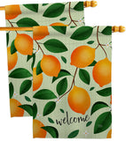 Welcome Lemon - Fruits Food Vertical Impressions Decorative Flags HG120256 Made In USA