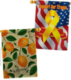 Welcome Lemon - Fruits Food Vertical Impressions Decorative Flags HG120256 Made In USA