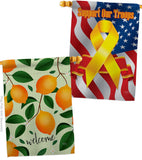 Welcome Lemon - Fruits Food Vertical Impressions Decorative Flags HG120256 Made In USA