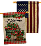 Sweet Srawberries - Fruits Food Vertical Impressions Decorative Flags HG130381 Made In USA