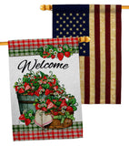 Sweet Srawberries - Fruits Food Vertical Impressions Decorative Flags HG130381 Made In USA