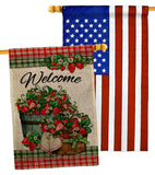 Sweet Srawberries - Fruits Food Vertical Impressions Decorative Flags HG130381 Made In USA