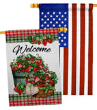Sweet Srawberries - Fruits Food Vertical Impressions Decorative Flags HG130381 Made In USA