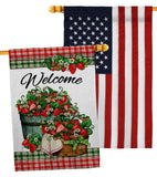 Sweet Srawberries - Fruits Food Vertical Impressions Decorative Flags HG130381 Made In USA