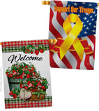 Sweet Srawberries - Fruits Food Vertical Impressions Decorative Flags HG130381 Made In USA