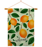 Welcome Lemon - Fruits Food Vertical Impressions Decorative Flags HG120256 Made In USA